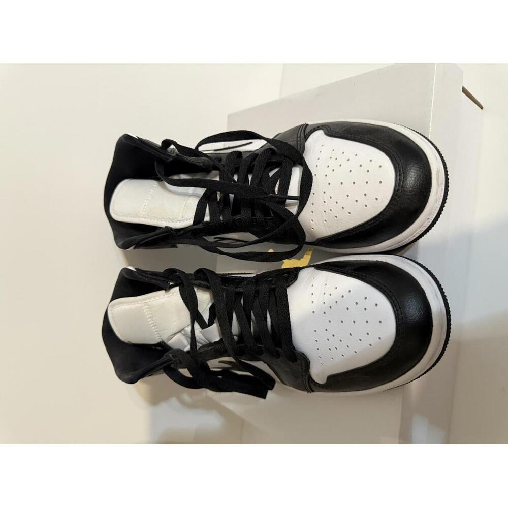 Jordan 1 Mid Panda Black White Sneakers Women’s 9.5 DV0991-101 Brand New w Box - Picture 3 of 11
